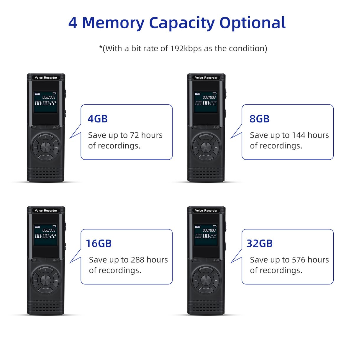 Digital Voice Recorder For Meeting Lecture Interview