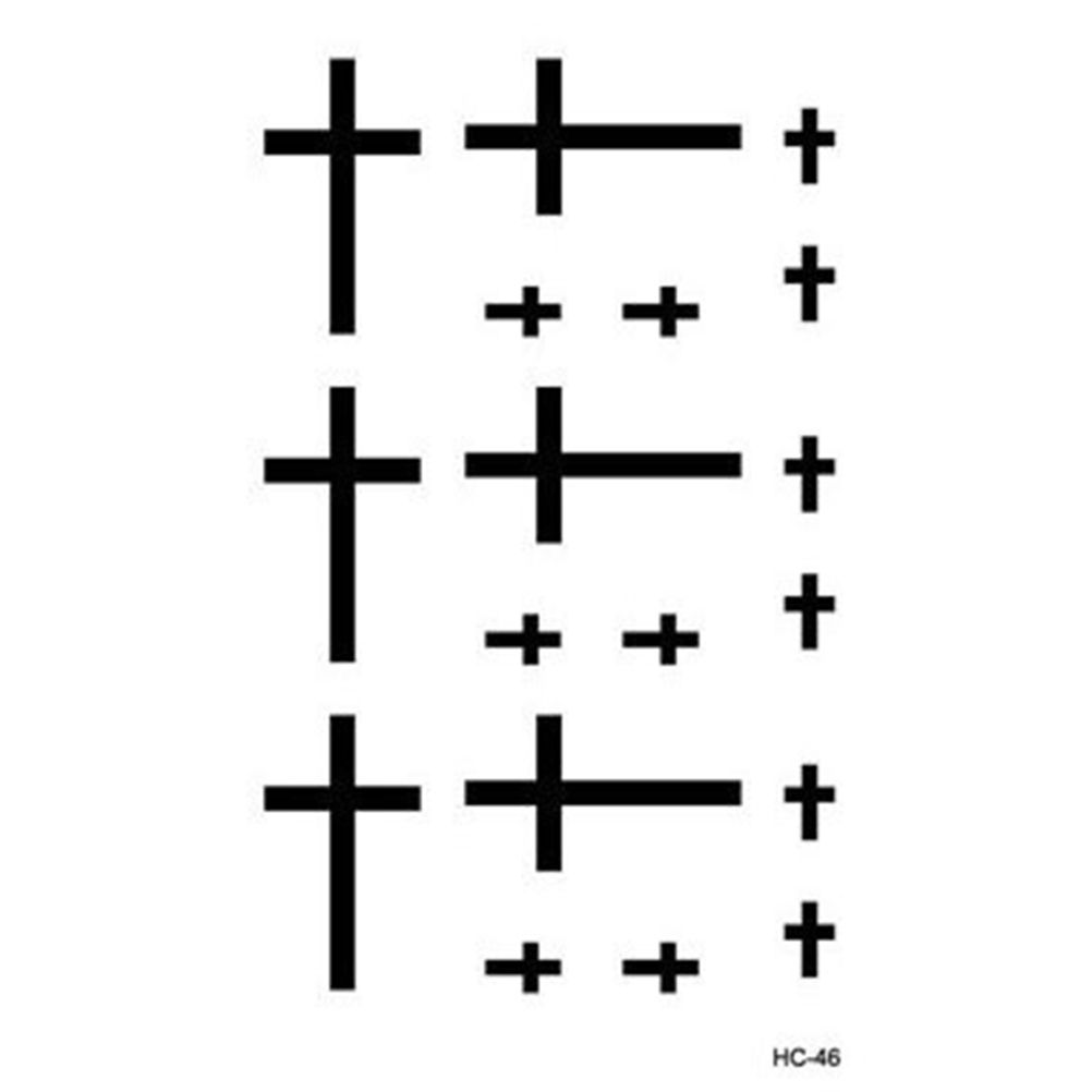 Art Cross Tatoo Waterproof Sticker Fashion Body Flash Sexy Tattoo Finger 10.5*6cm 1 Pc Tatoo