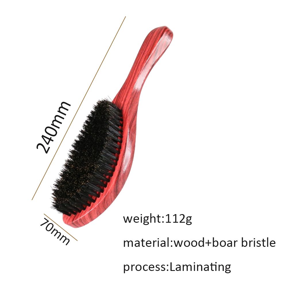 DREWTI Wave Hair Brush Hard Boar Bristle Wooden Brushes Head Curved Palm Combs 360 Man Hairdressing Hairstyling Tools For Afro