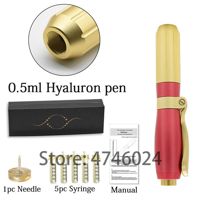 Gun Acid Lips Atomizer Hyaluronic Nebulizer Stabilizer Injector Adjustable Pen Injection 0.3ml Needle-free Hyaluron Noninvasive