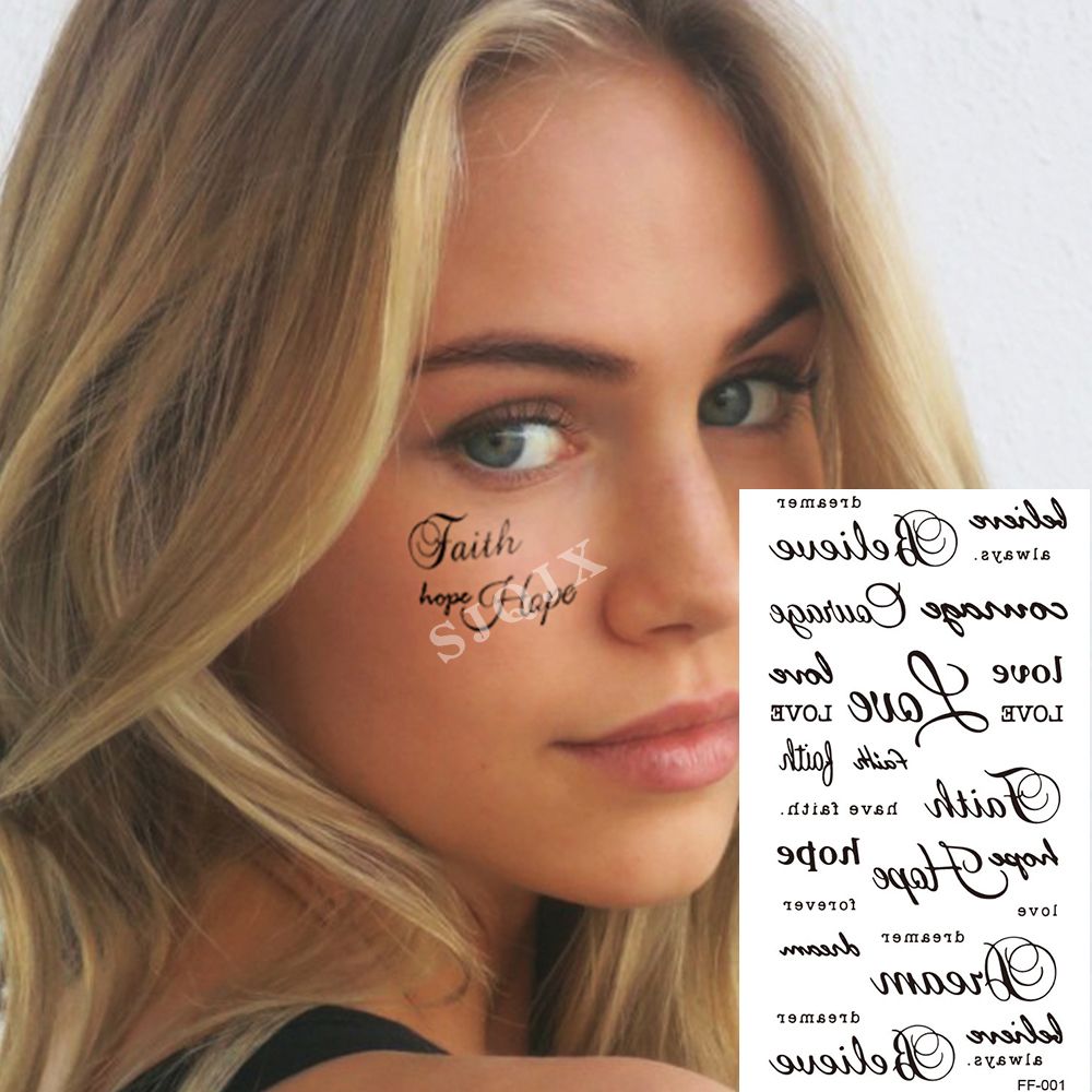 Tattoo Letter Waterproof Piece 1 Temporary Tattoo Stickers Ink Lips Butterfly Tattoo Flower