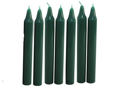 7 Pcs Green COLOURED CANDLE