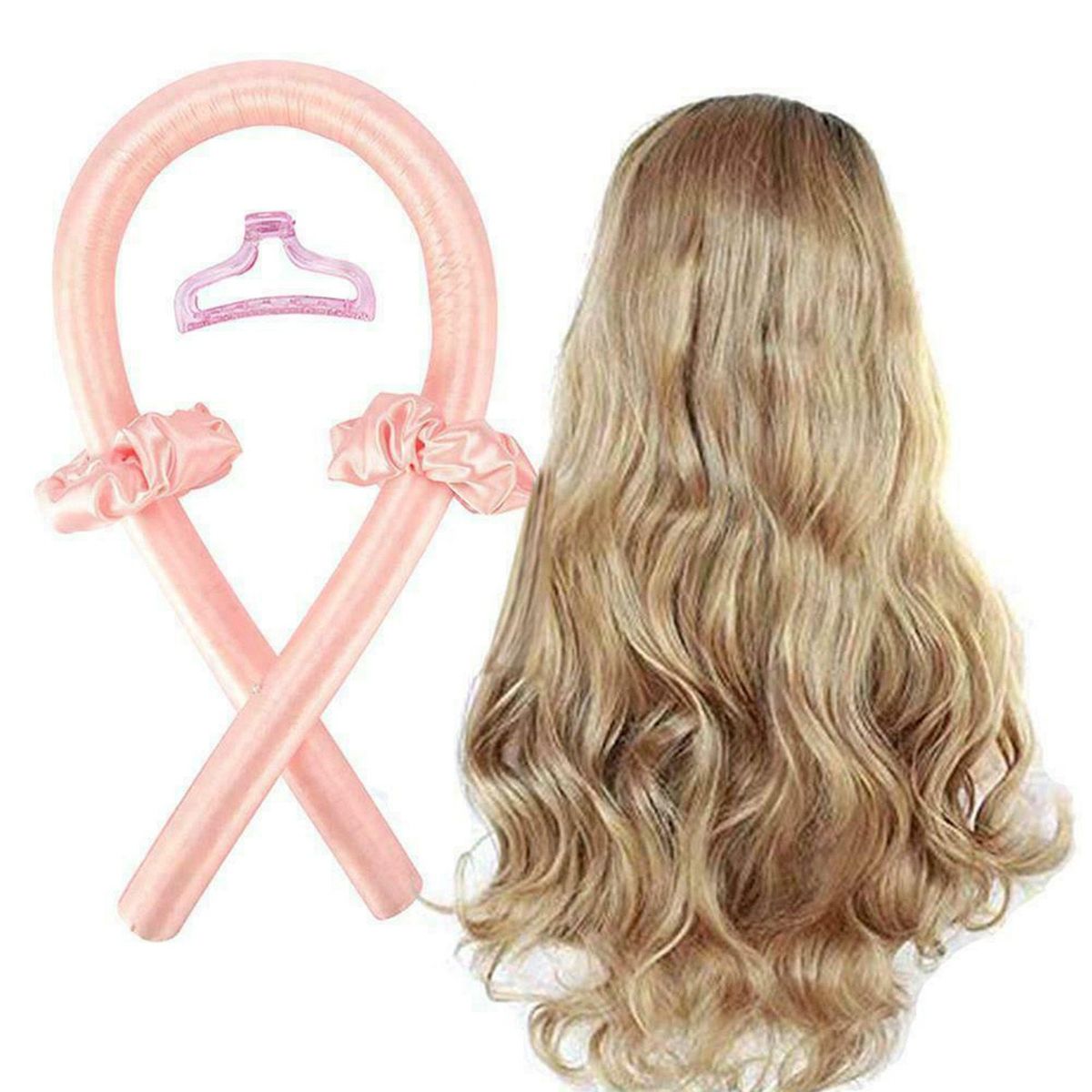 Heatless Curling Rod Headband No Heat Curls Ribbon Hair