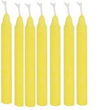 7 Pcs YELLOW COLOURED CANDLE