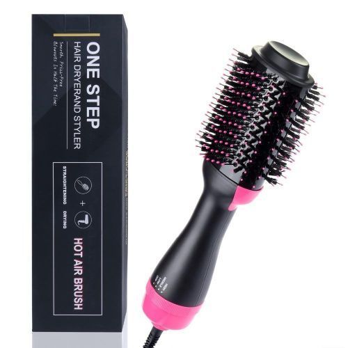 Hair Dryer Brush 2 In 1 Electric Hair Straightener Curler