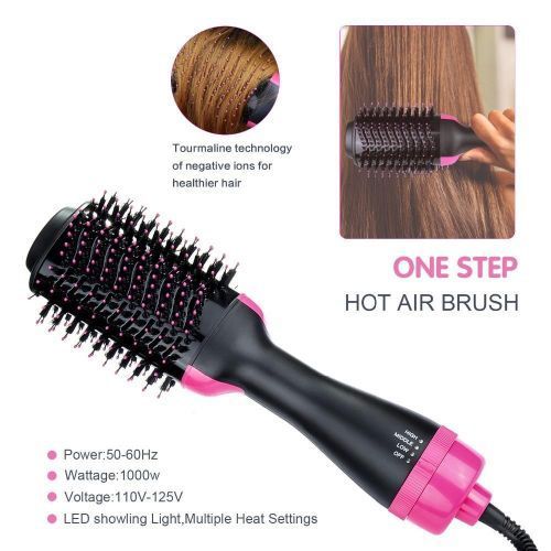 Hair Dryer Brush 2 In 1 Electric Hair Straightener Curler