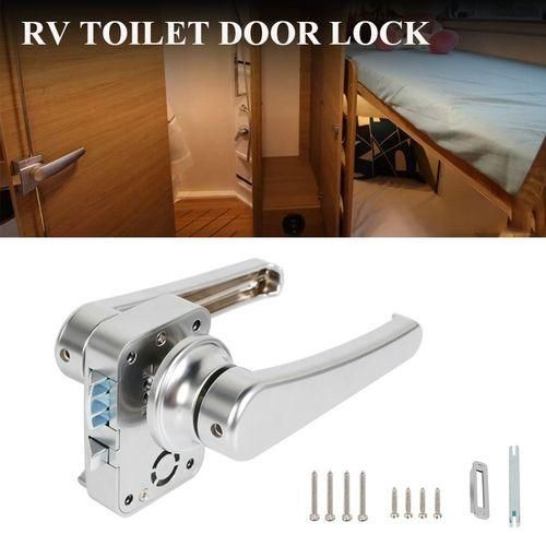 RV Toilet Door Lock Bathroom Door Lock Caravan Boat Latch