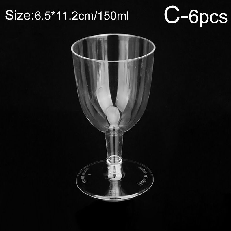 6pcs Disposable Plastic Cup Ice Pudding Juice