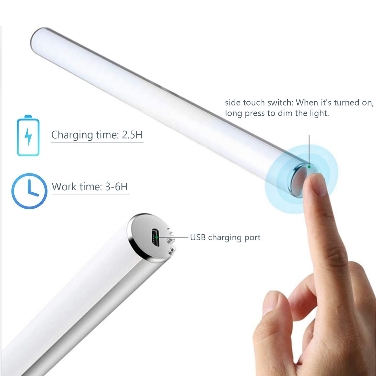 LED Mirror Lights Wireless Portable Rechargeable Vanity