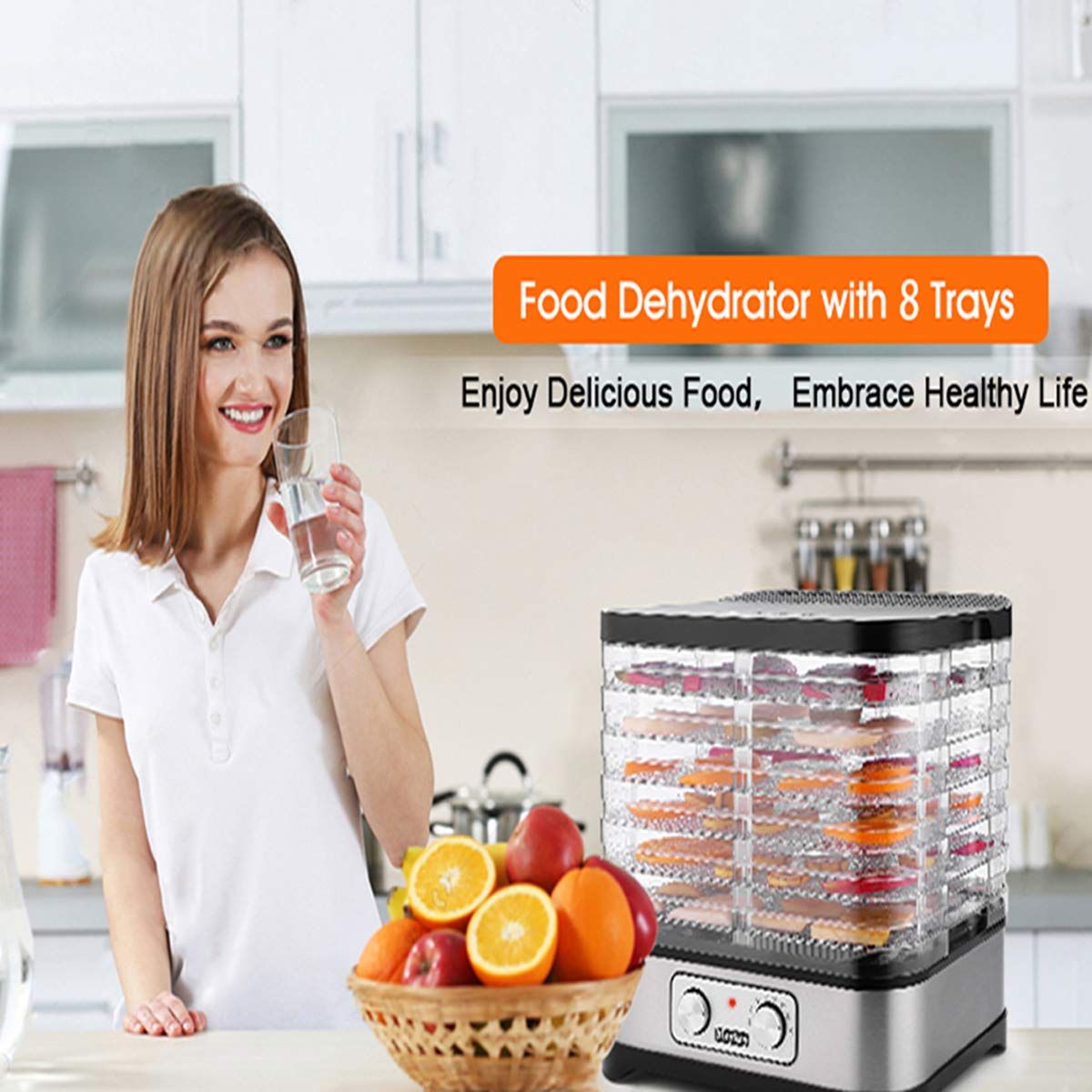 8 Layer Food Meat Fruit Vegetable Dehydrator Dryer