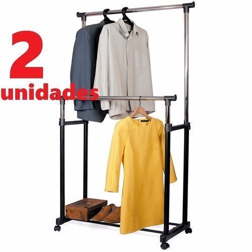 Double (2) Bar Layer Garment Cloth Rack For Boutique Home