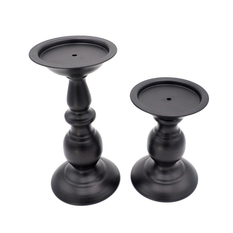 Black Metal Candlestick Candle Holder Stand Wedding Party