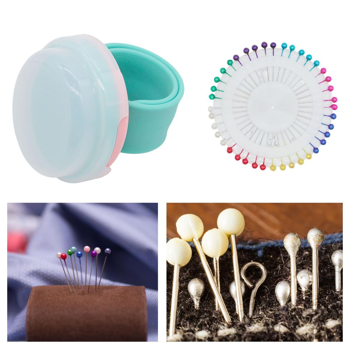 Magnetic Wrist Pin Holder Cushion For Sewing Green