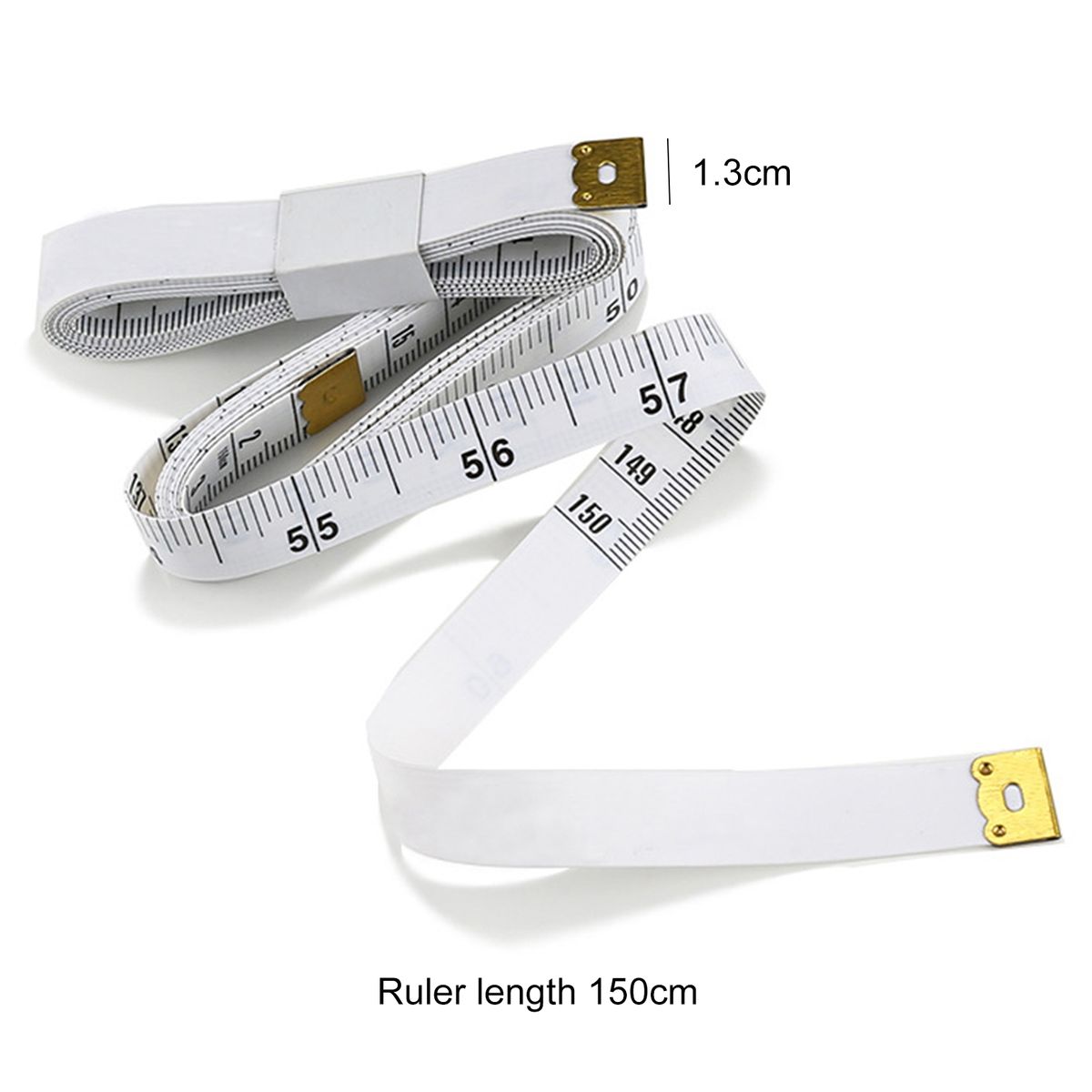 Tailor Ruler Dual Inch Centimeter Scale Tailor Measuring Tape White
