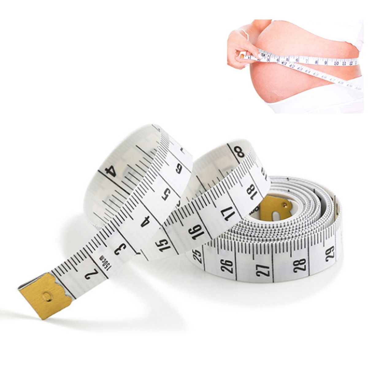 Tailor Ruler Dual Inch Centimeter Scale Tailor Measuring Tape White