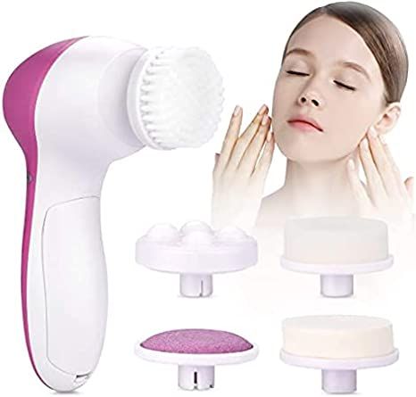 Derma Combo (Set Of 2 ) Blackhead Remover Derma Suction Machine And 5 In 1 Face Massager