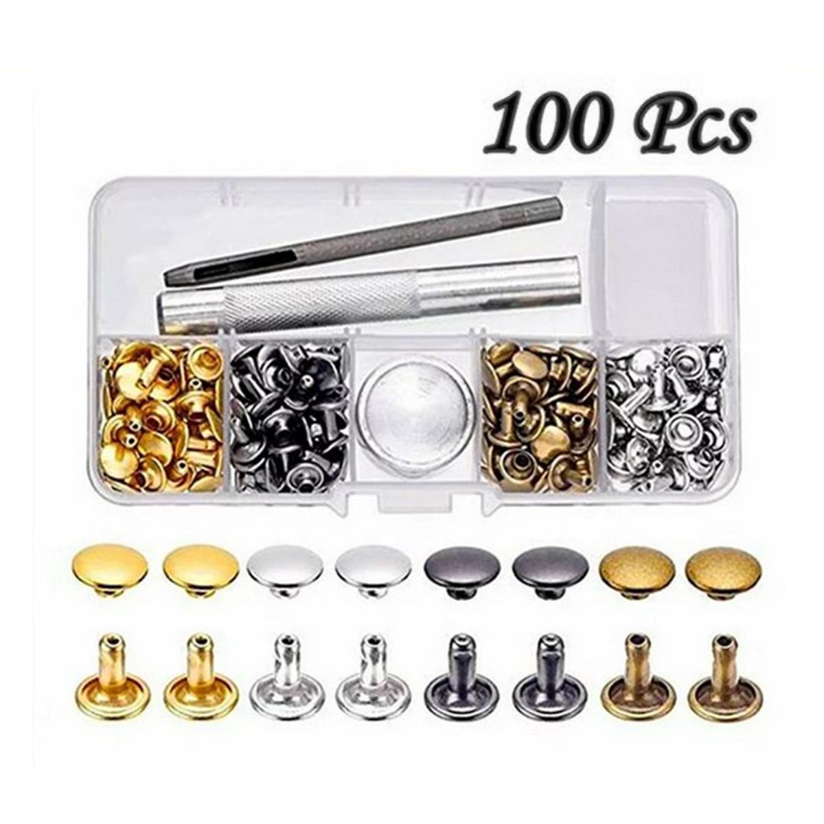 Durable Rivets for Clothing Craftyfix 100 Sets Rivet Kit Stylish Diy
