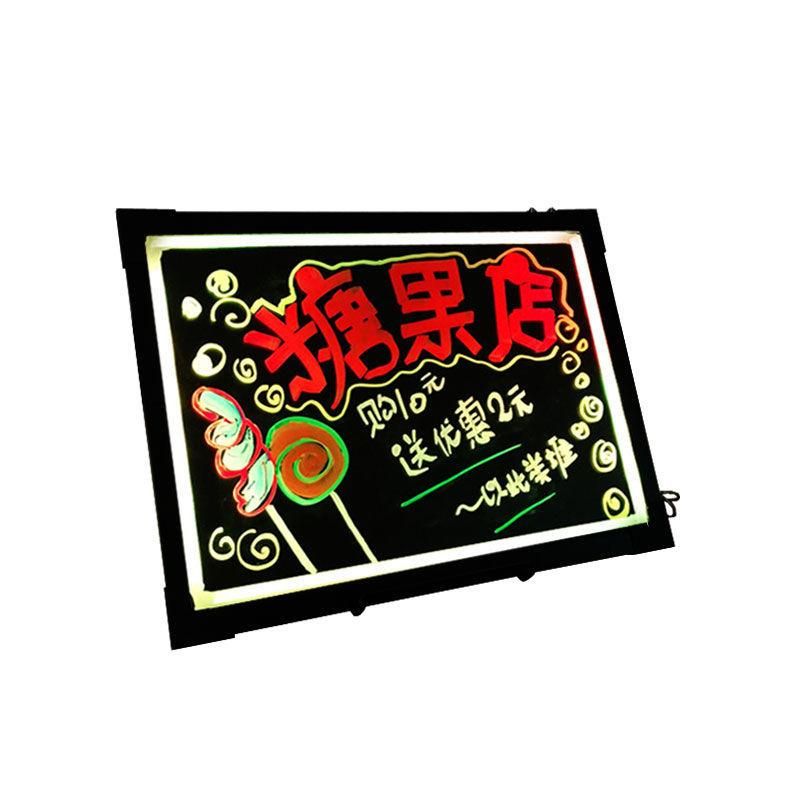 Drawing Board Stall Night Market Small Electronic Fluorescent Screen Shop Hanging Handwriting Led Luminous Characters Billboard