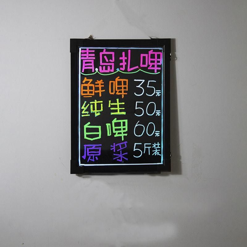 Drawing Board Stall Night Market Small Electronic Fluorescent Screen Shop Hanging Handwriting Led Luminous Characters Billboard