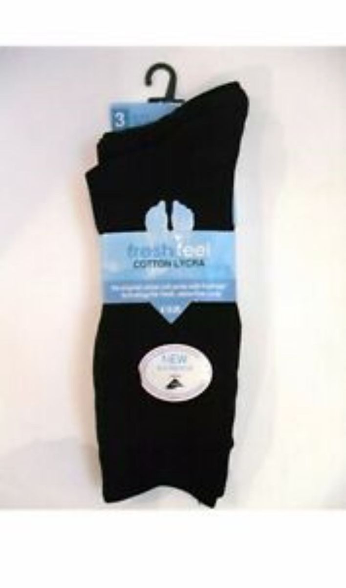 3 Pairs Black Ankle High Cotton Rich School Socks