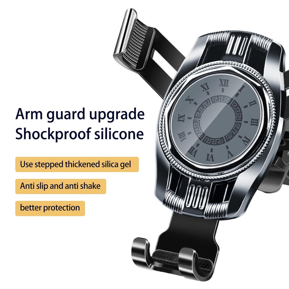 Car Phone Stand Gravity Rebound Car Air Outlet Phone Holder Black