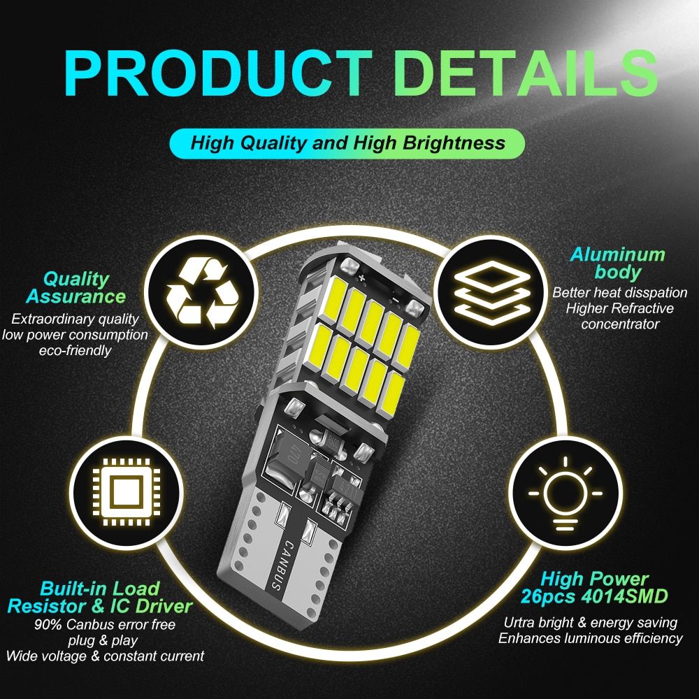 10x T10 W5W Canbus Car LED Bulb For BMW Mini Cooper R56 R53 E90 E46 F20 F10 E39 Z4 Interior Dome