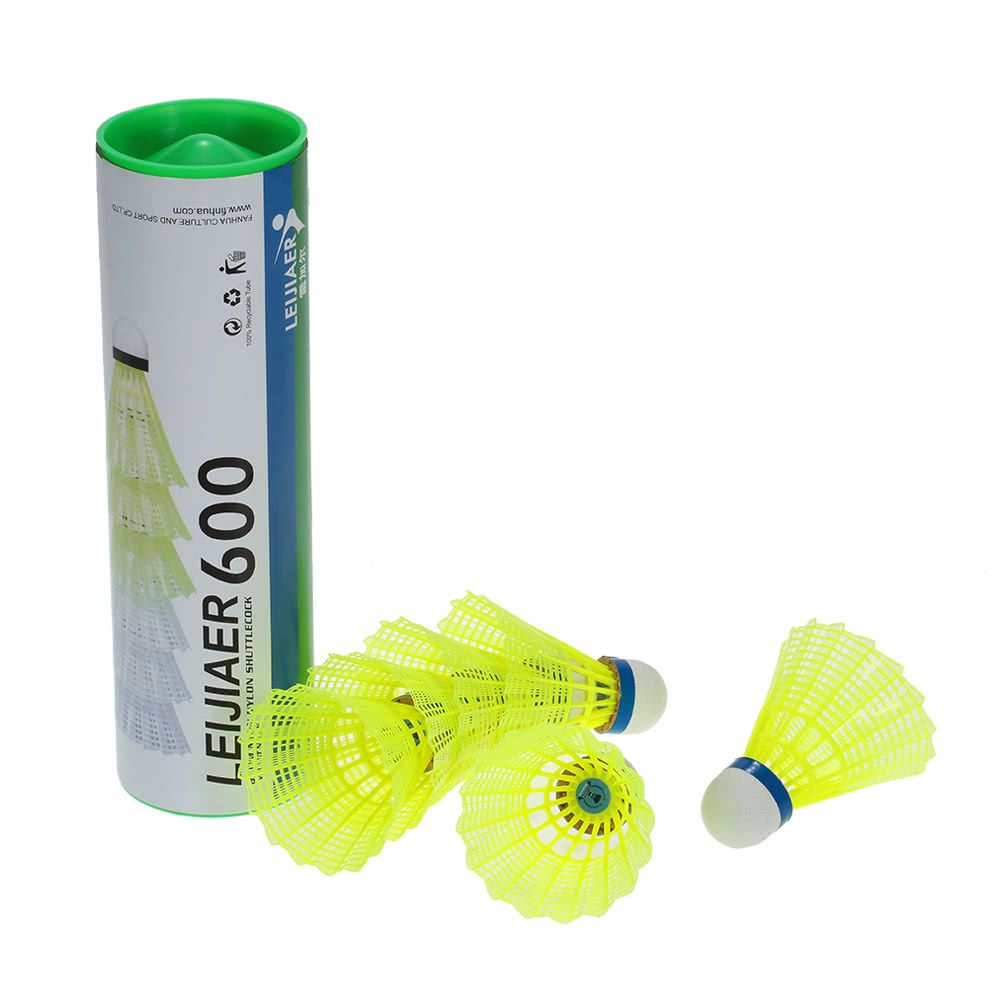 6PCS Professional Badminton Ball Yellow Feather Nylon