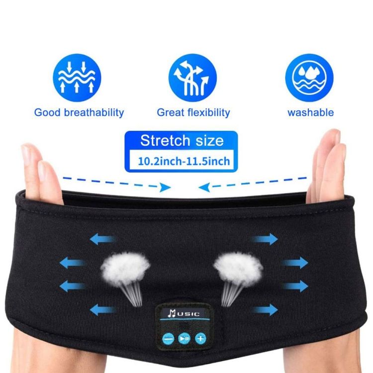 Music Headband Bluetooth Eye Mask Music Headband Rose Red