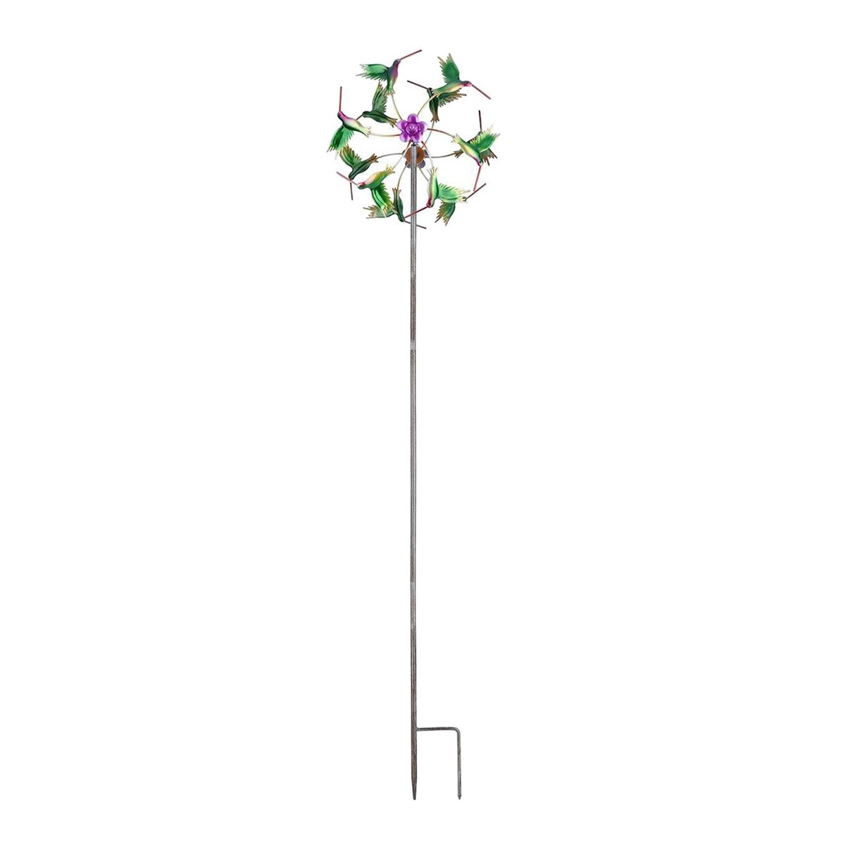 Outdoor Yard Wind Mill Spinner Lawn Garden Patio Stake Hummingbirds