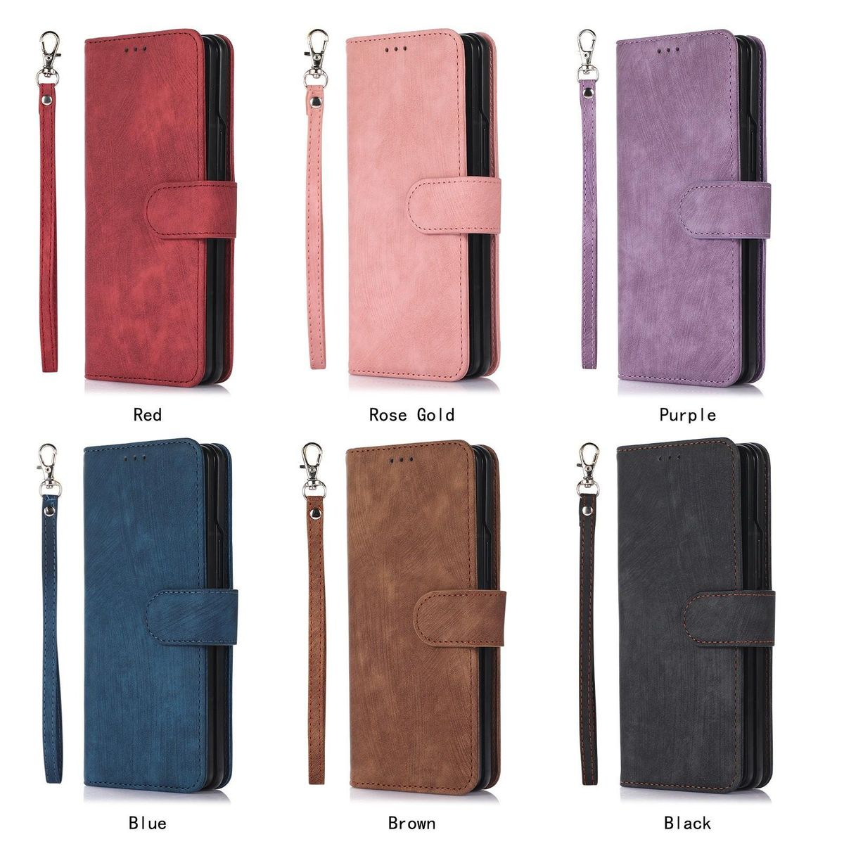 Suitable for Samsung Z Fol4 Phone Case Pen Cao Leather Case Z Fol3 Lanyard Crossbody Foldable Screen Protective Case 5G