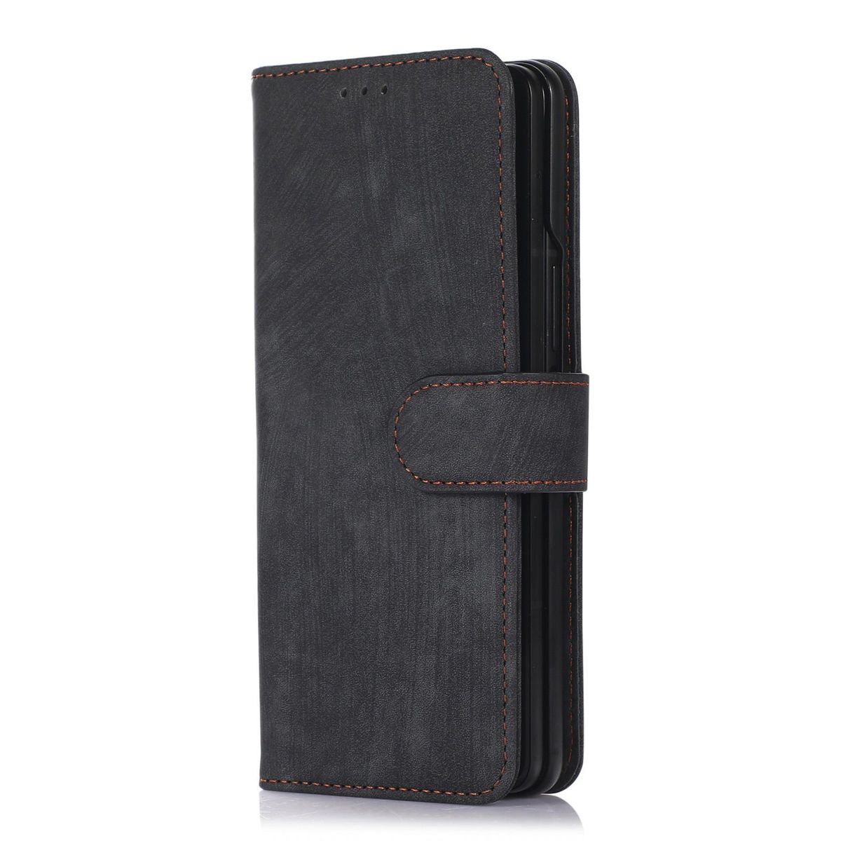 Suitable for Samsung Z Fol4 Phone Case Pen Cao Leather Case Z Fol3 Lanyard Crossbody Foldable Screen Protective Case 5G