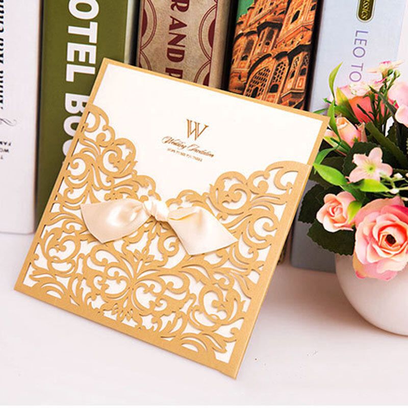 Hollow Invitation Wedding Creative Wedding Invitation Invitation Card Wedding Supplies Invitation Letter Red