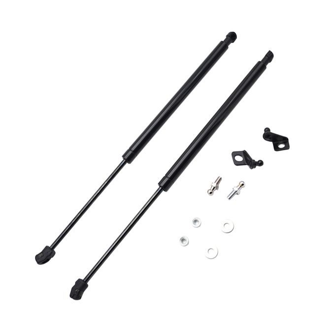 2Pcs Carbon Steel Front Hood Bonnet Support Lift-Black