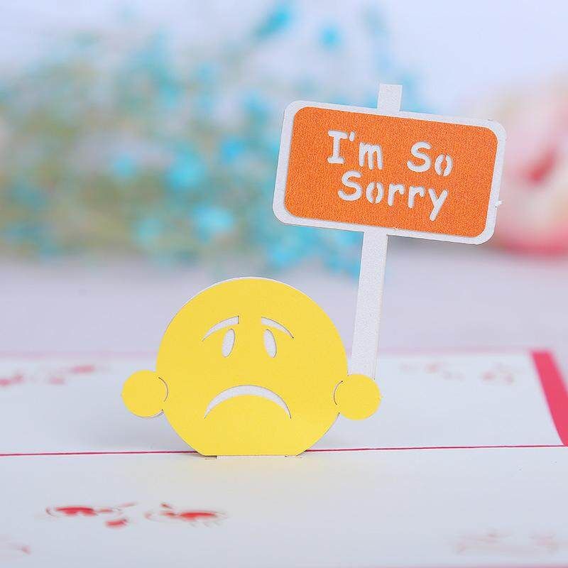 3D Up I'm So Sorry Greeting Apologize Card Christmas Gifts Party Greeting Card