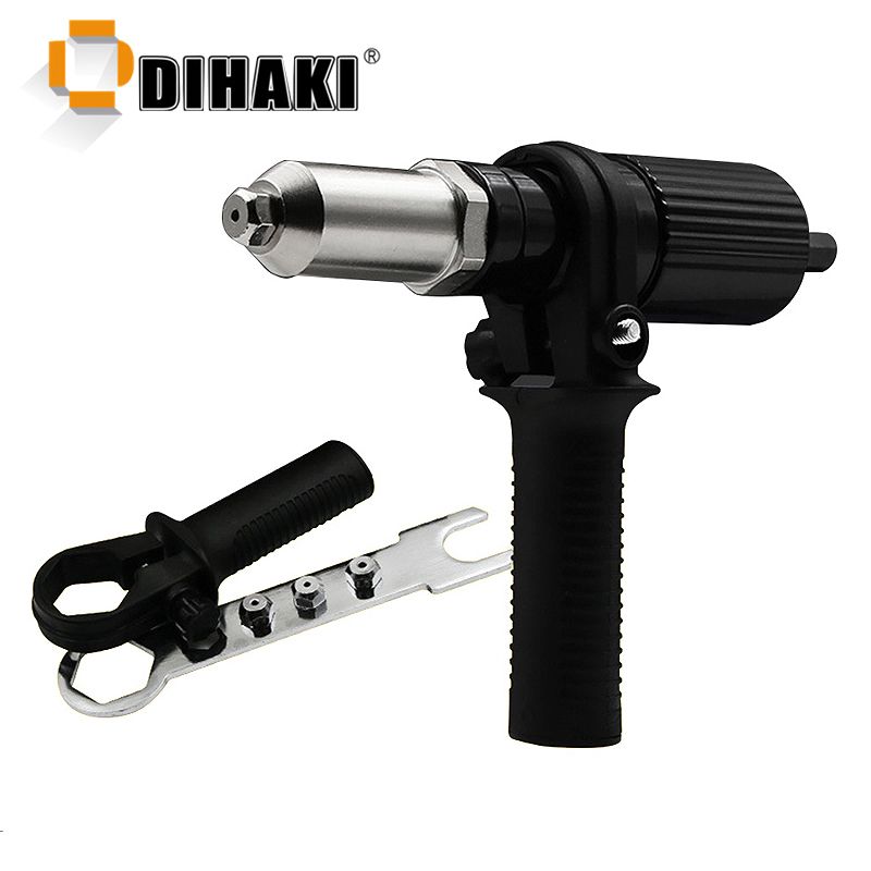 2.4mm-4.8mm Electric Rivet Nut Gun Drill Adapter Alloy Cordless Riveting Tool Insert Nut Pull Rivet Tool Power Tools Acessories