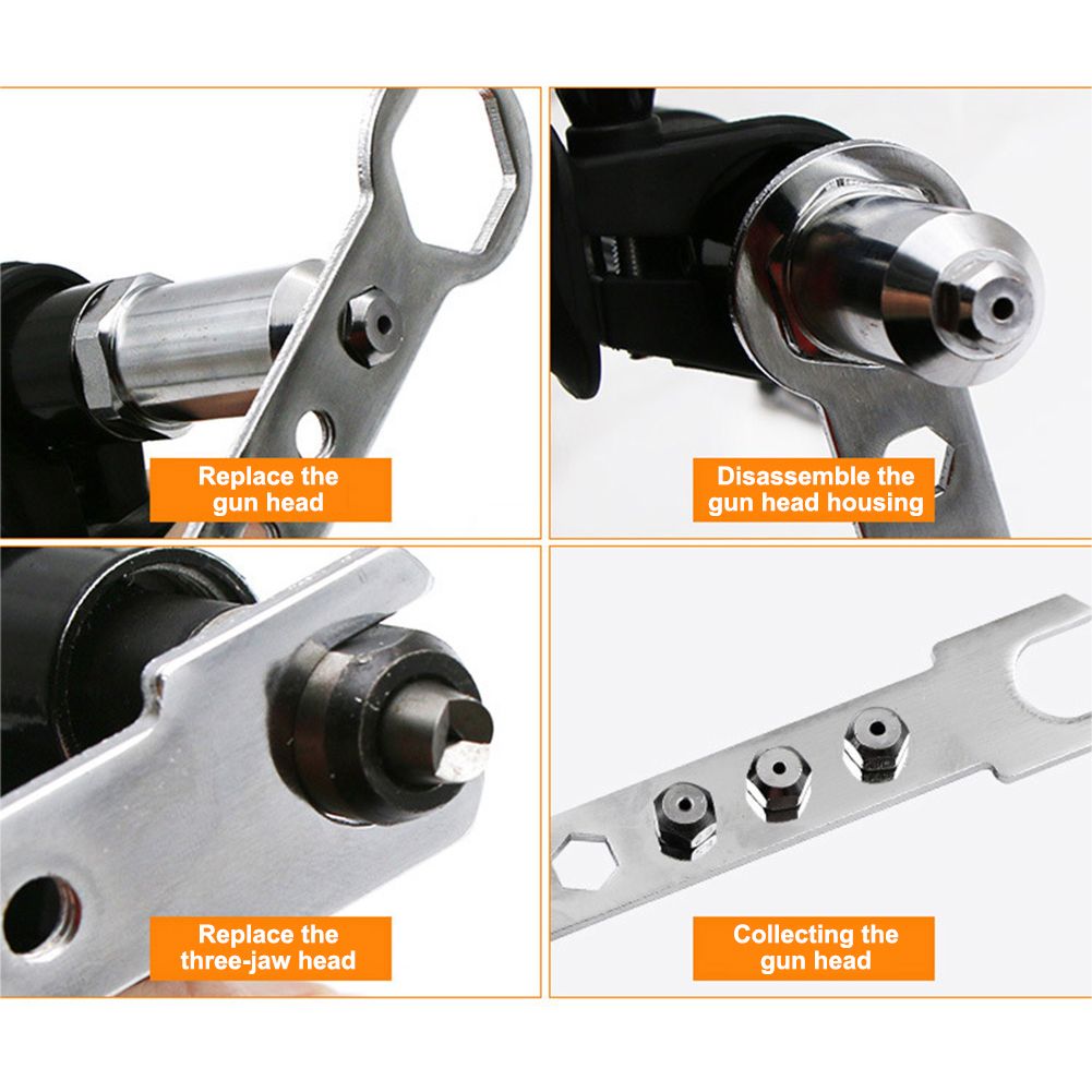 2.4mm-4.8mm Electric Rivet Nut Gun Drill Adapter Alloy Cordless Riveting Tool Insert Nut Pull Rivet Tool Power Tools Acessories