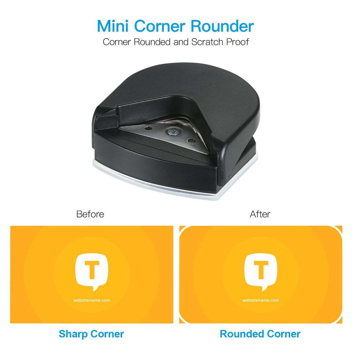 Mini Portable Corner Rounder Punch Round Corner Trimmer Cutter 4mm for Card Photo