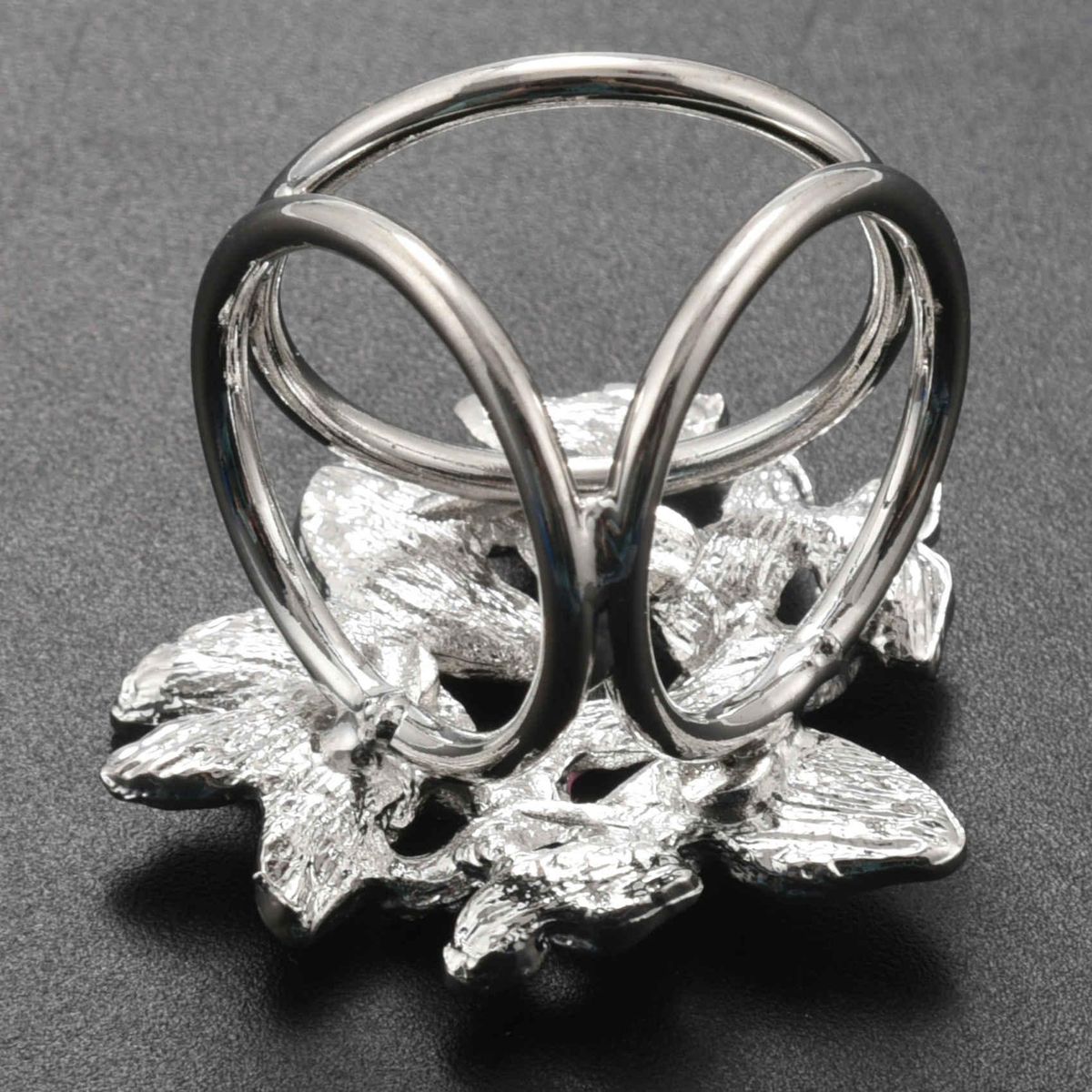 Elegant 3 Rings erfly Scarf Ring Silk Scarf Buckle Clip