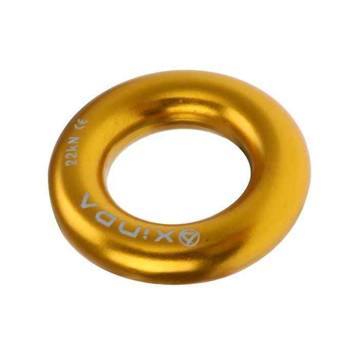 22KN Aluminum Rappel Ring BailOut Rappelling Rigging Climbing Gold