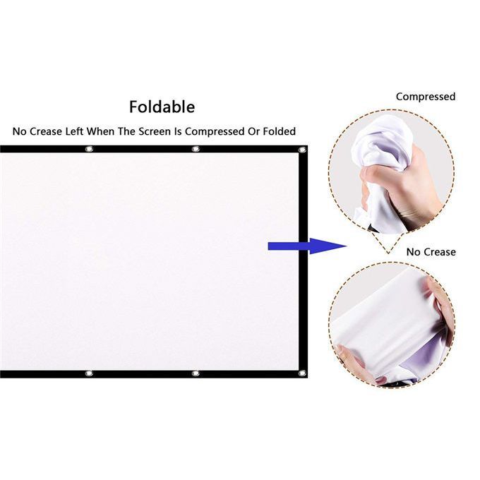 Projection Screen Portable 30-150 Inch 16:9,Outdoor Movie Screen For Travel Home Theater