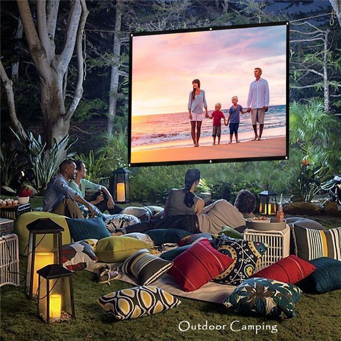 Projection Screen Portable 30-150 Inch 16:9,Outdoor Movie Screen For Travel Home Theater