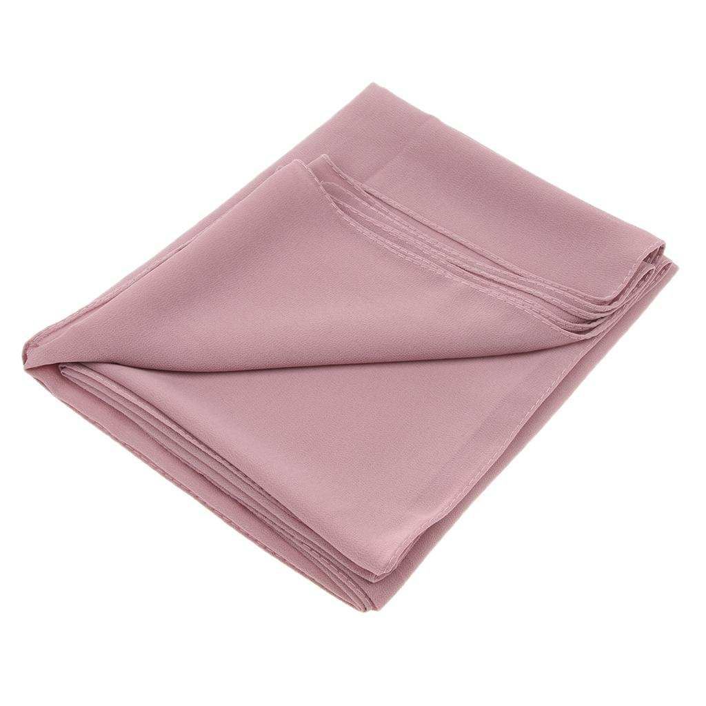 Bubble Chiffon Scarf Hijab Plain Maxi Headscarf Dusty Pink