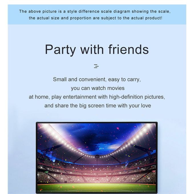 Projector Anti-Light Curtain Screen 60-120 Inches 3d HD Portable With Holes Outdoor Indoor