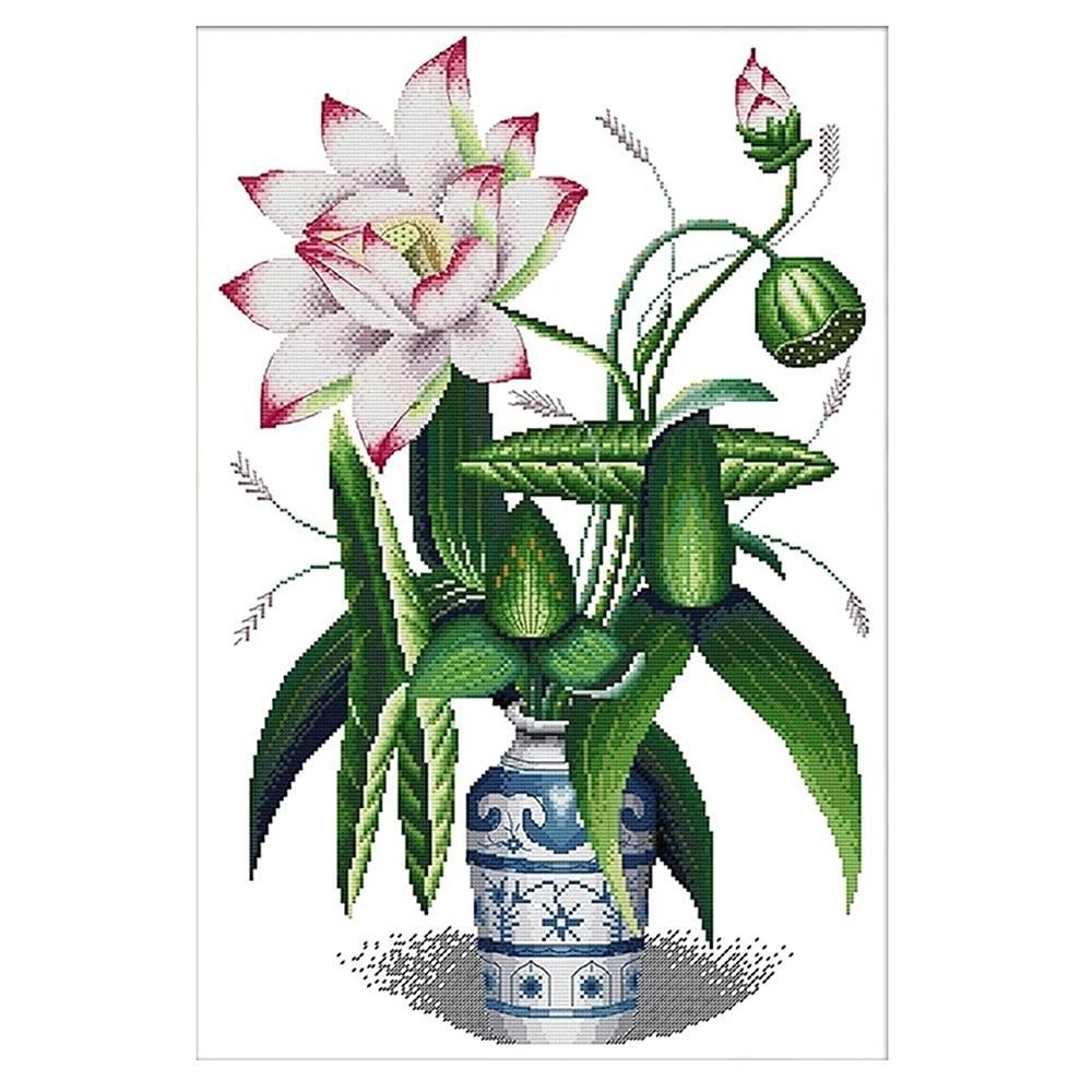 Kits Beginners for Adults DIY Kit 11CT-Beautiful Vase