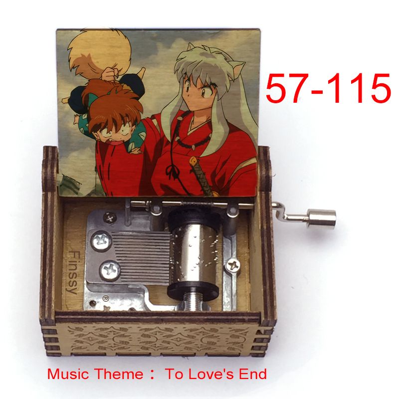 Anime InuYasha Music Box Melody To-love's-End Stainless Steel Movement Color-Mint