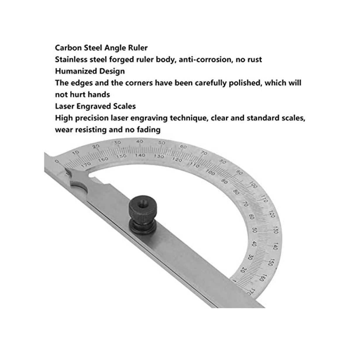 Protractor 0-180° Protractor Arm Measuring Ruler Tool