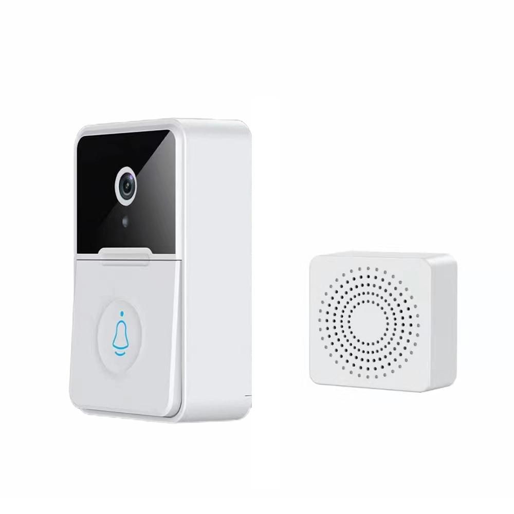 Wireless Video Doorbell Camera Visual Smart Doorbell with Motion Detection Night Vision 2-Way Audio Real-Time Monitoring AAA Batteries Powered