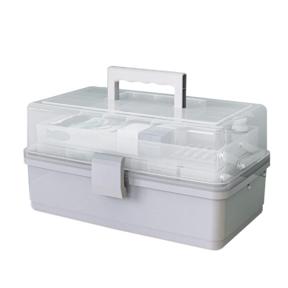 Multi-layer Plastic Box Portable First Aid Medicine Case