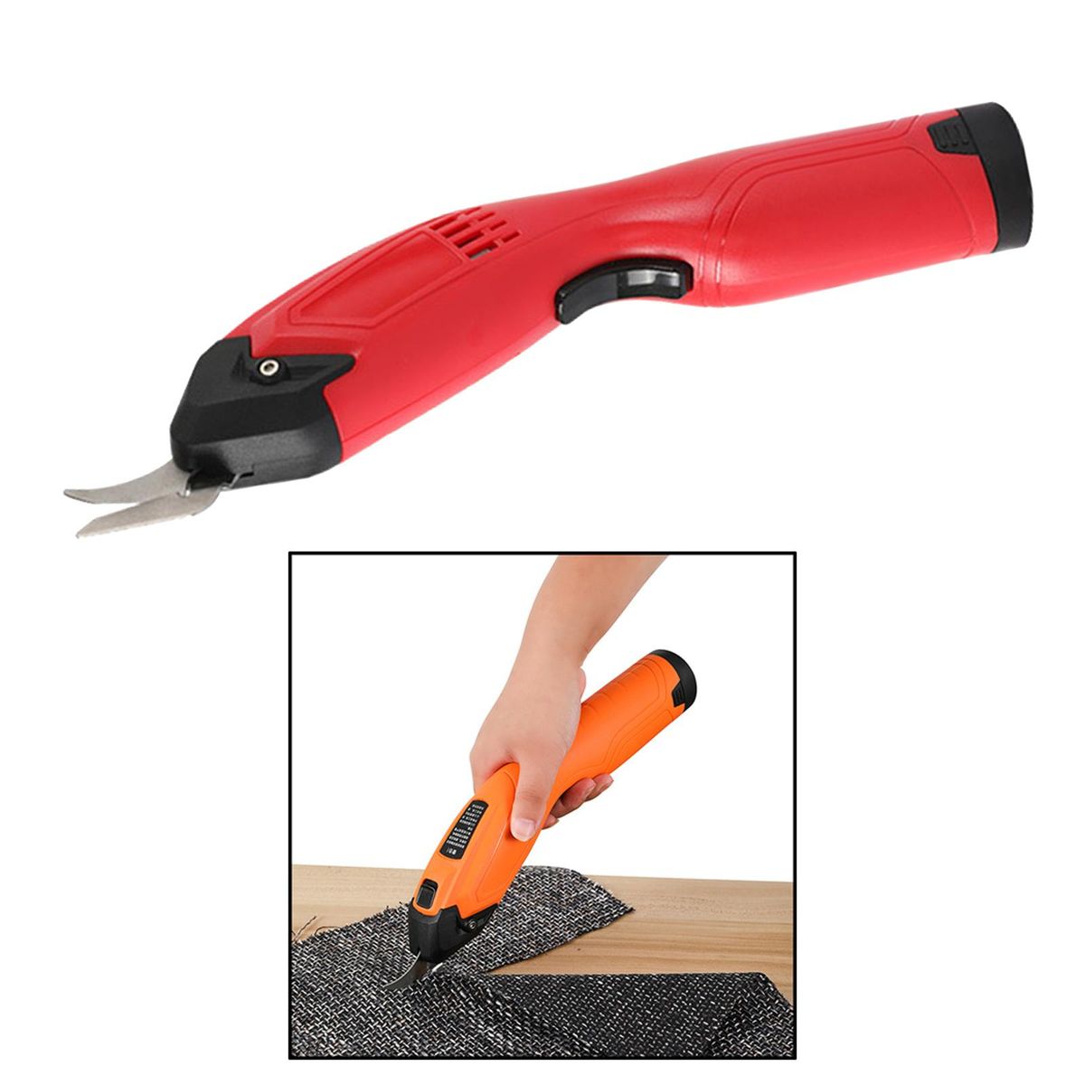 Cordless Electric   With 2 Extra Blades Shear Carpet Red