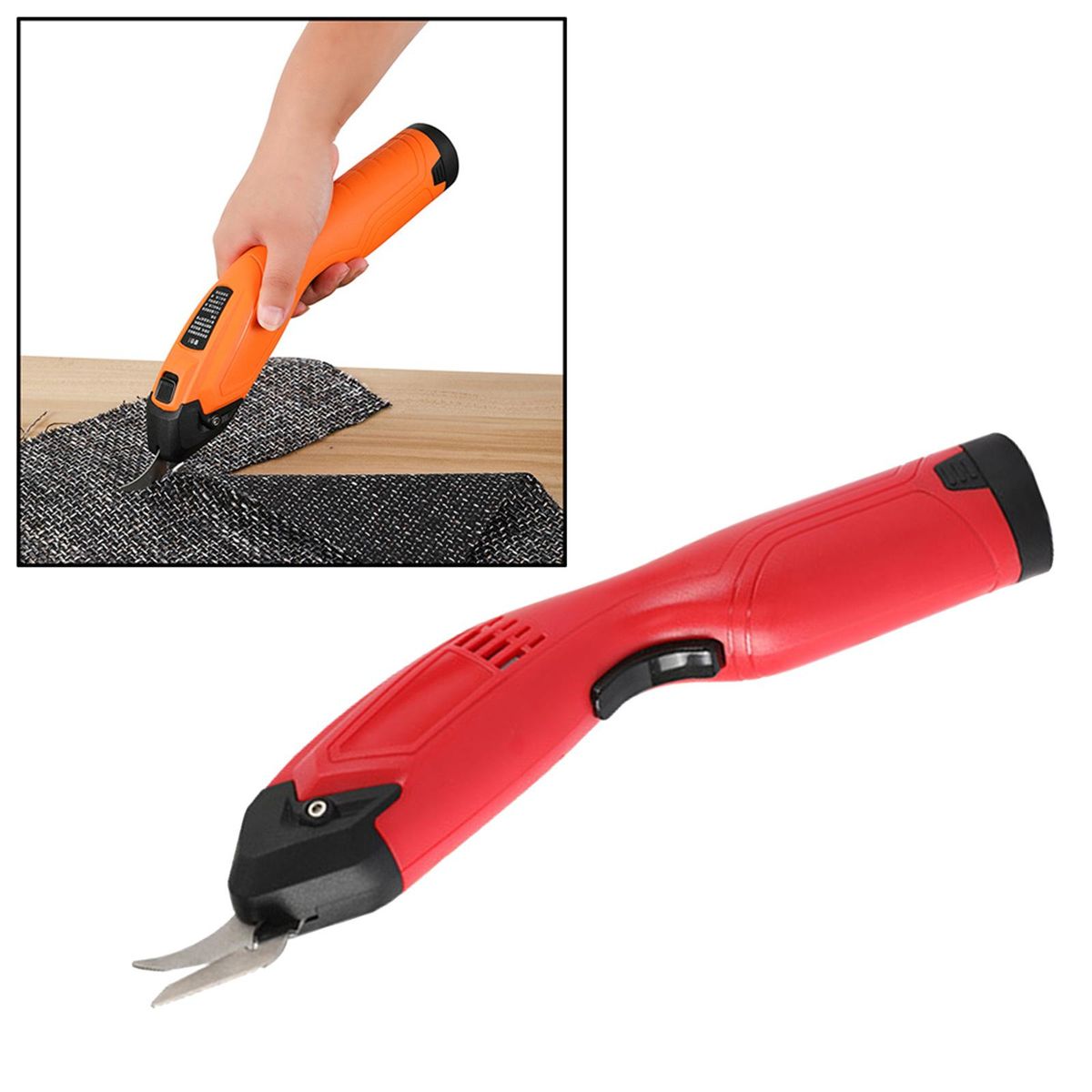 Cordless Electric   With 2 Extra Blades Shear Carpet Red